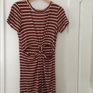Forever 21 striped cut out dress
